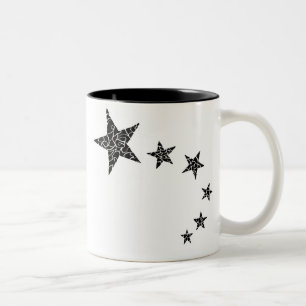 2 Couleurs Tasse de Shooting Stars de style