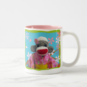 2 Couleurs Tasse de singe de chaussette de Sakura
