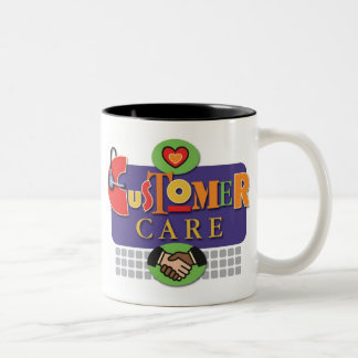 2 Couleurs Tasse "de soin de client"