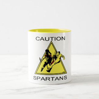2 Couleurs Tasse de Spartans de précaution