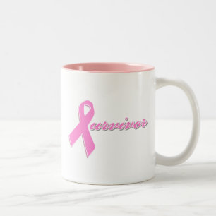 2 Couleurs Tasse de survivant de cancer du sein