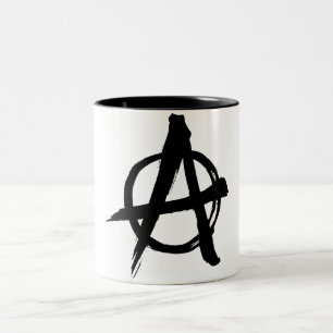 2 Couleurs Tasse de symbole d'anarchie