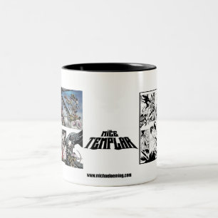 2 Couleurs Tasse de Templar de souris noire et blanche contre