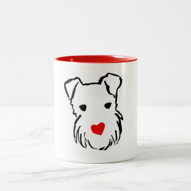 2 Couleurs Tasse de terrier de gallois (Centre)
