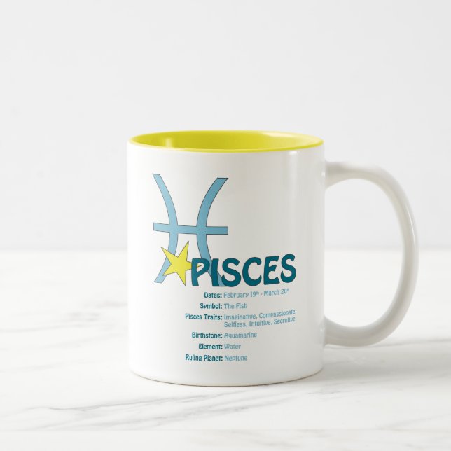 2 Couleurs Tasse de traits de Poissons (Droit)