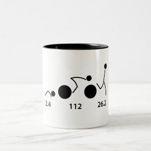 2 Couleurs tasse de triathlète