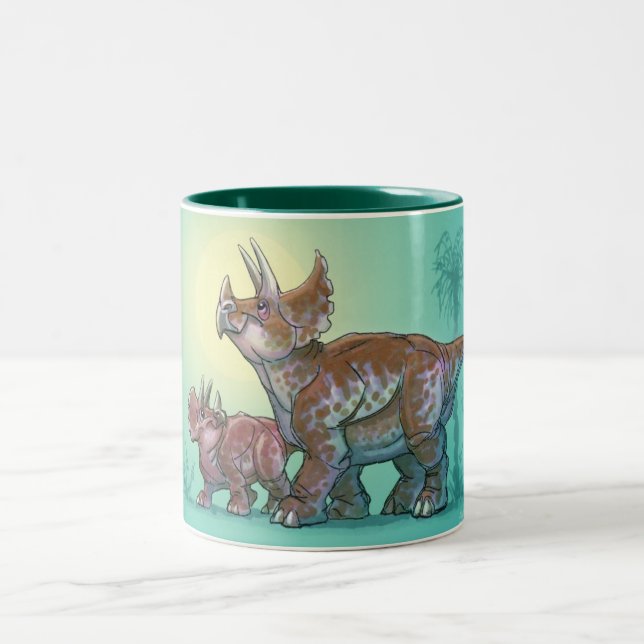 2 Couleurs Tasse de Triceratops (Centre)