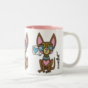 2 Couleurs Tasse de trio de chiwawa