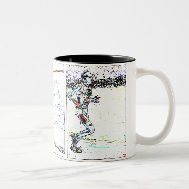 2 Couleurs Tasse de triptyque de triathlon (Droit)