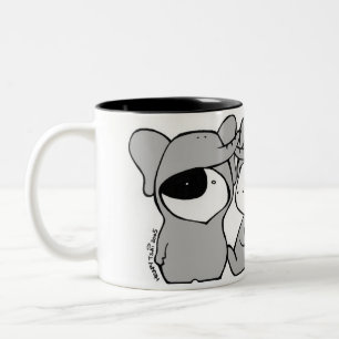 2 Couleurs Tasse de trois "éléphants"