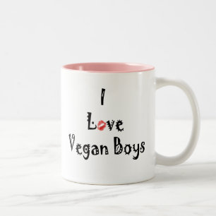 2 Couleurs Tasse de végétaliens d'amour