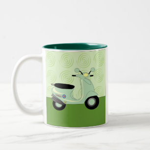 2 Couleurs Tasse de vert de trio de scooter