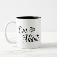 Tasse de yoga de l'OM Shanti