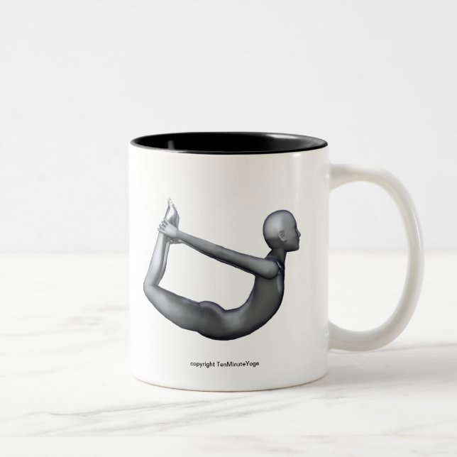 2 Couleurs Tasse de yoga - pose d'arc (Droit)