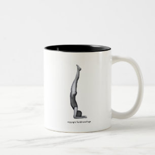 2 Couleurs Tasse de yoga - pose de paon