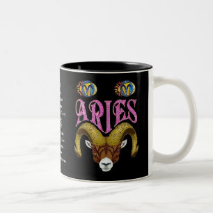 2 Couleurs Tasse de zodiaque de signe de naissance de Bélier