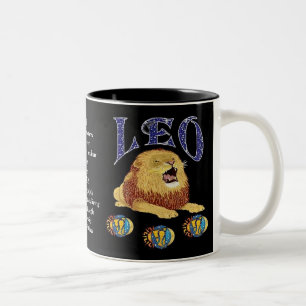 2 Couleurs Tasse de zodiaque de signe de naissance de Lion