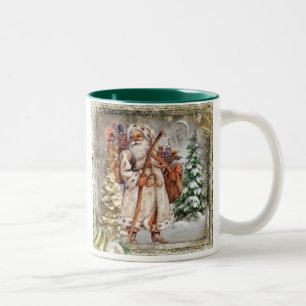 2 Couleurs Tasse démodée de Père Noël