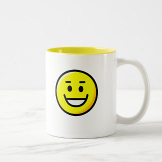 2 Couleurs Tasse d'émoticône : Sourire