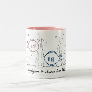 2 Couleurs Tasse d'emphysème et de bronchite chronique