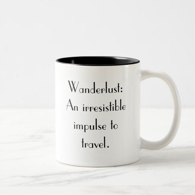 2 Couleurs Tasse d'envie de voyager (Droit)