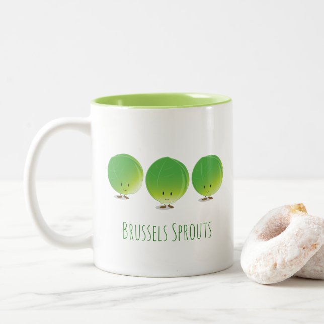 2 Couleurs Tasse des choux de bruxelles | (Avec donut)