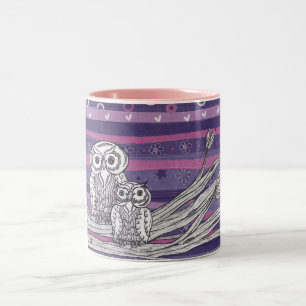 2 Couleurs Tasse des hiboux 8
