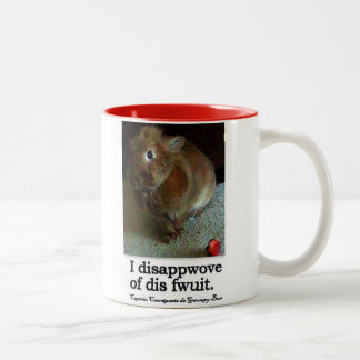 2 Couleurs Tasse désapprobatrice de ton du lapin deux