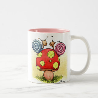 2 Couleurs tasse d'escargots d'amour