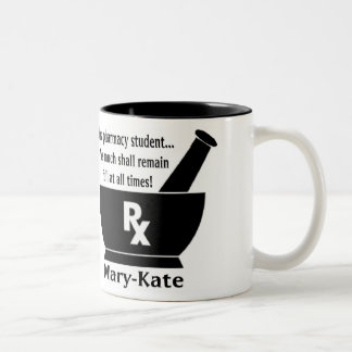 2 Couleurs Tasse d'étudiant de pharmacie - personnalisée