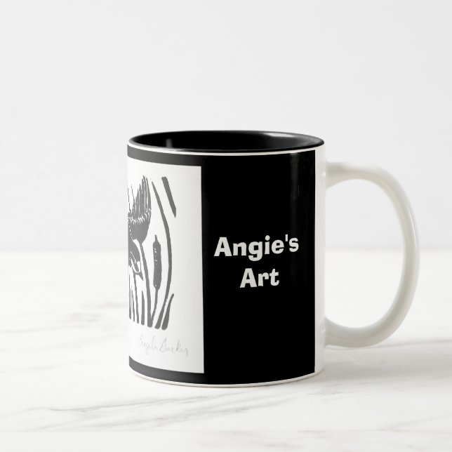 2 Couleurs Tasse d'hirondelle de grange de l'art d'Angie (Droit)