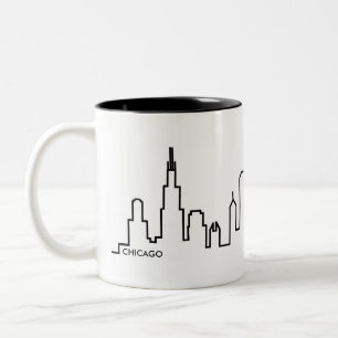 2 Couleurs Tasse d'horizon de Chicago