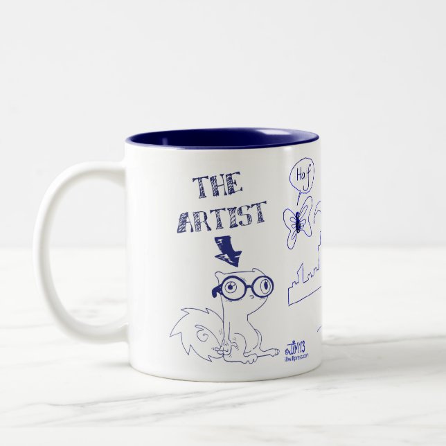 2 Couleurs Tasse d'illustration de Pilz-E (Gauche)