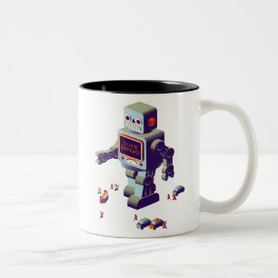 2 Couleurs tasse d'invasion de robot