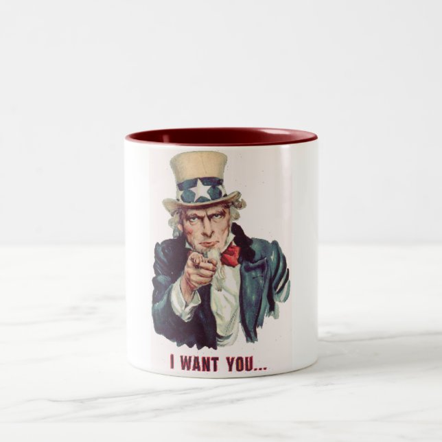 2 Couleurs Tasse d'Oncle Sam (Centre)