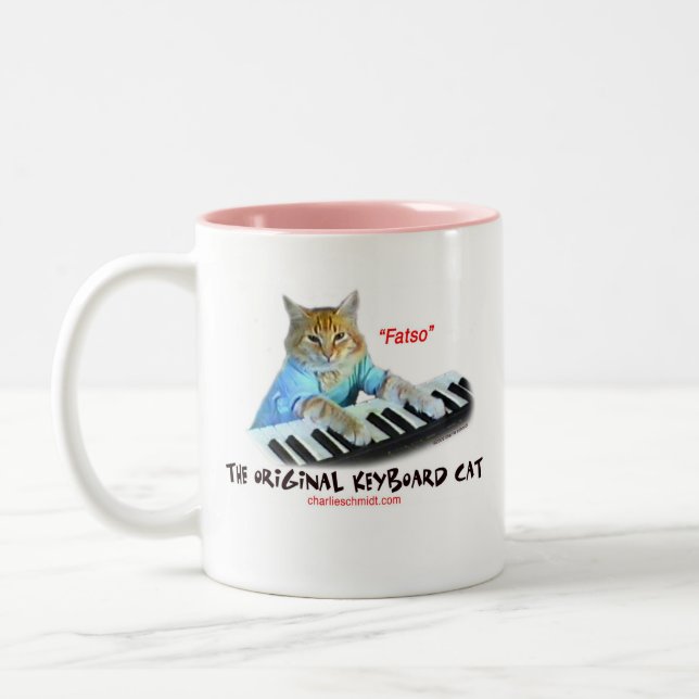 2 Couleurs Tasse d'original de chat de clavier (Gauche)