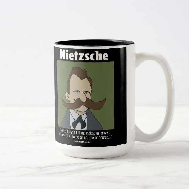 2 Couleurs Tasse drôle de Nietzshe (Droit)