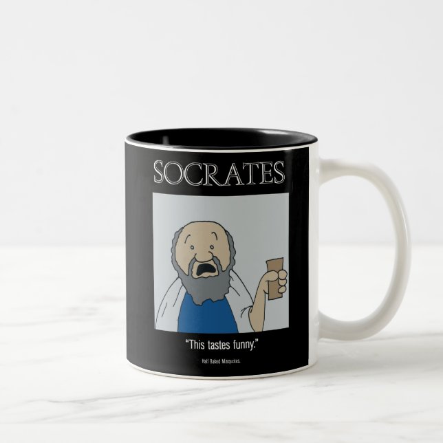 2 Couleurs Tasse drôle - Tasse Socrate (Droit)