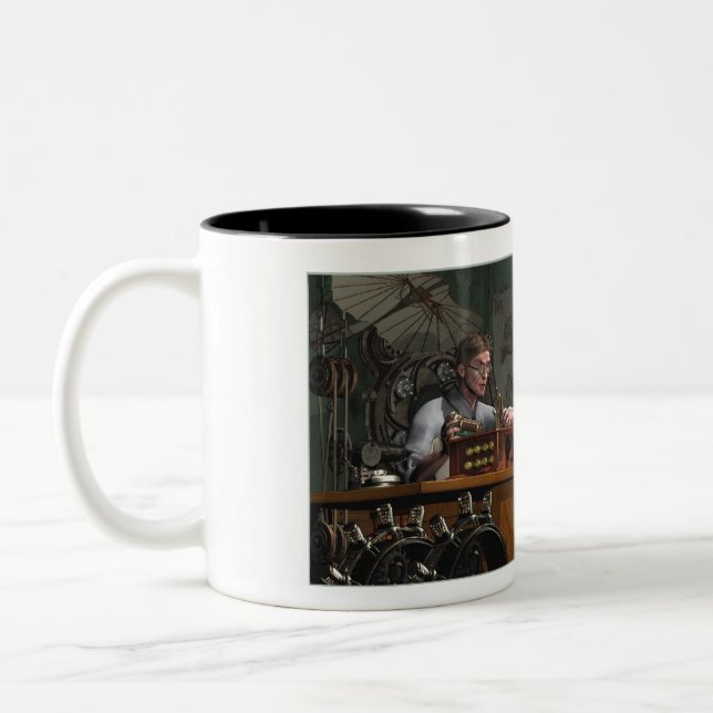 2 Couleurs Tasse du livre #2 de rouages (Gauche)