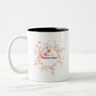 2 Couleurs Tasse du matin temps des fleurs