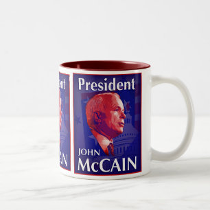 2 Couleurs Tasse du Président John McCain