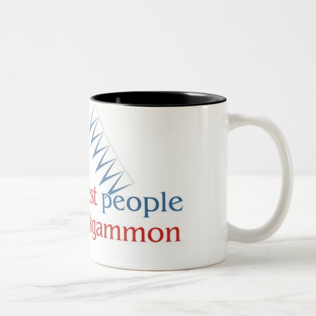 2 Couleurs Tasse du ton de l'amant deux de backgammon (Droit)