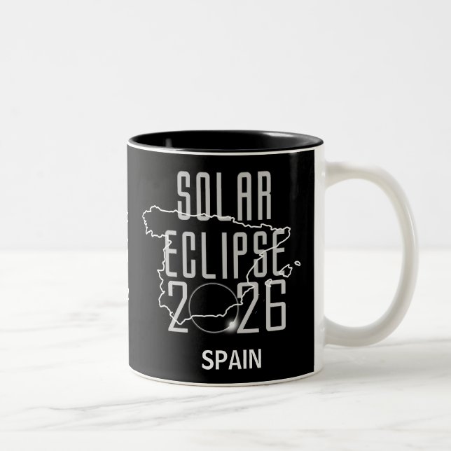 2 Couleurs Tasse Eclipse Solaire 2026 Espagne (Droit)