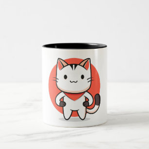 2 Couleurs Tasse en céramique au design de chat joueur