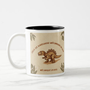 2 Couleurs Tasse Enfant avec Adorable Dessin de Dinosaure