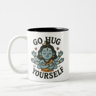 2 Couleurs Tasse « Étreignez-vous vous-même » – Shiva d'amour