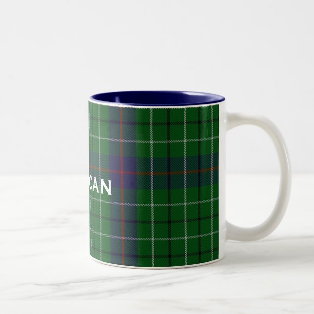 2 Couleurs Tasse faite sur commande de plaid de tartan de (Droit)