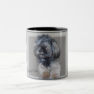 2 Couleurs Tasse faite sur commande de portrait d'animal