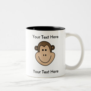 2 Couleurs Tasse faite sur commande de singe -