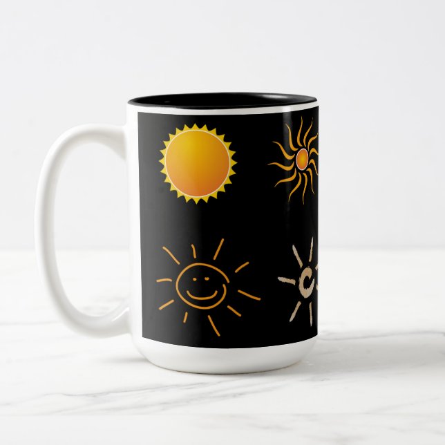 2 Couleurs tasse faite sur commande spectaculaire solaire de (Gauche)
